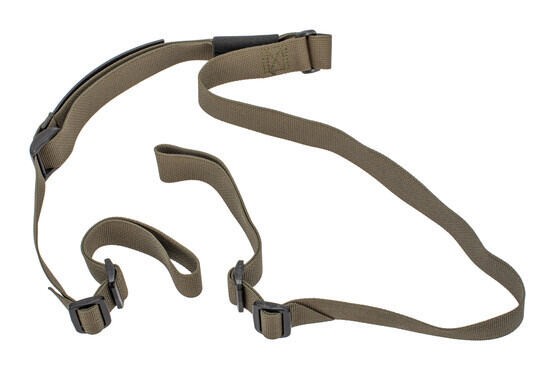 Troy Industries two point rifle sling non-padded features green Nylon webbing and polymer buckles